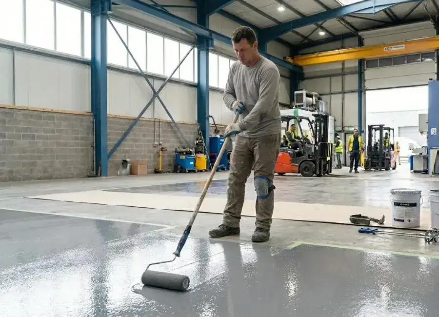 Piso epóxi em Joinville — Pintura Santos